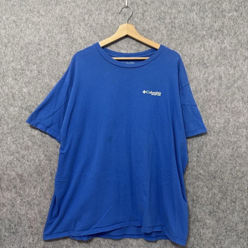 Columbia PFG Blue Graphic T-Shirt Men's XL Performance Fishing Outdoor Tee